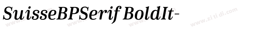 SuisseBPSerif BoldIt字体转换